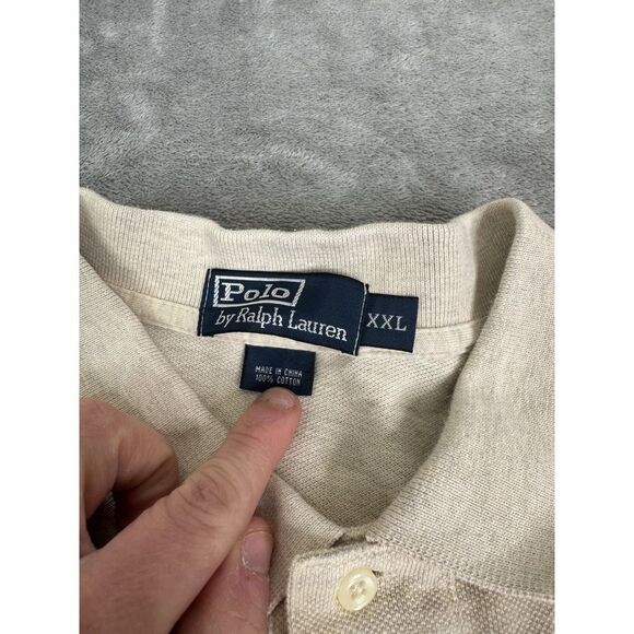 Polo Ralph Lauren Short Sleeve Polo Shirt Men's Size 2XL XXL Beige - Picture 4 of 8
